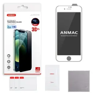 Защитное стекло для iPhone 7/8 белое ANMAC 3D Privacy с сеточкой Арт. 1137246