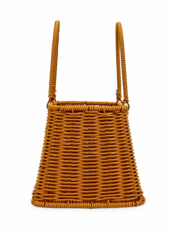 Корзина пластик 25 х 18 х 15 см, ручка14 см металл карскас коричневый Корзина пластик 25 х 18 х 15 см, ручка14 см металл карскас коричневый