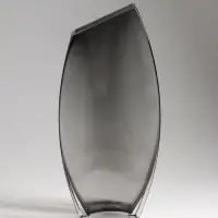 Ваза стекло настольная "Эйми" 29,5х13 см, серый