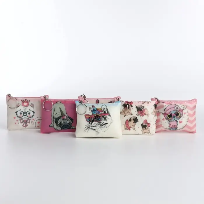 Кошелёк детский &laquo;Коты и мопсики&raquo; Выбражулька, маленький, монетница, МИКС