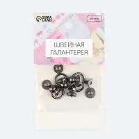 Кобурный винт d=6/8&times;9 мм, с кольцом d=10 мм, 4 шт., цвет чёрный никель