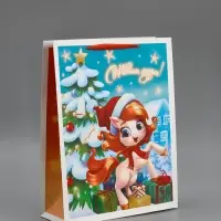 Пакет ламинированный подарочный «С Новым годом», L 31×40×11.5 см