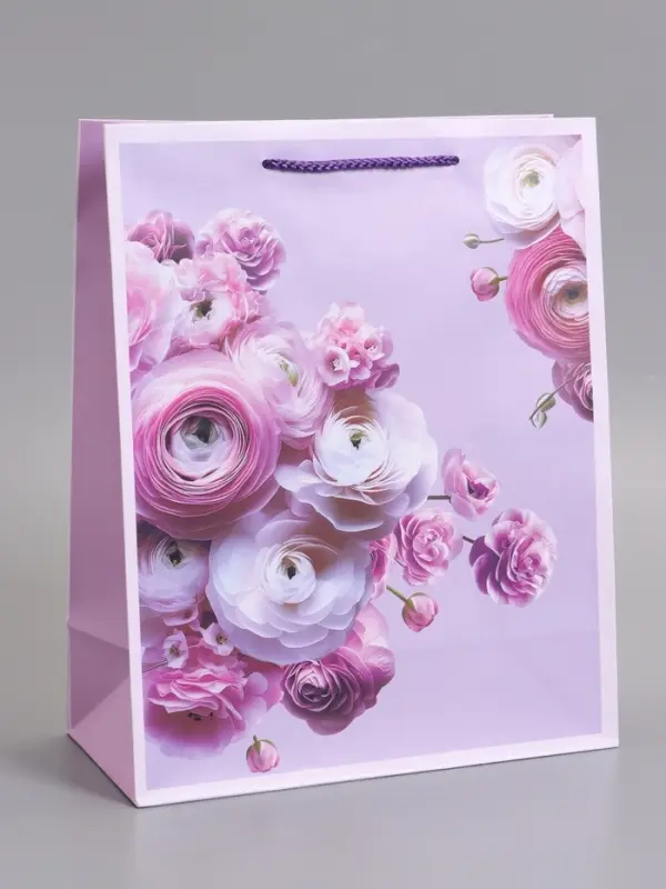 Пакет подарочный ламинированный "Самой красивой" 26 х 12 х 32 см