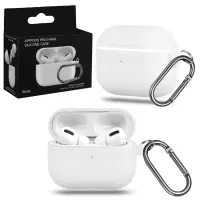 Чехол APods Pro Hang Silicon Сase с карабином White