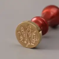 Печать для сургуча с пластиковой ручкой &laquo;Буква W на вензеле&raquo;, 2.5&times;2.5&times;6.3 см