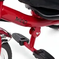 Велосипед детский трёхколёсный Micio City 2025, трансформер, с родительской ручкой, диаметр колёс 8" и 10", чёрно-малиновый