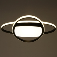 Люстра с ПДУ 1221/1BK LED 90Вт 3000-6000К черный 50х50х9 см BayerLux