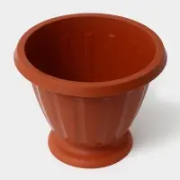 Вазон для цветов &laquo;Пальмира&raquo;, 10 л, d=33 см, h=30 см, пластик, коричневый