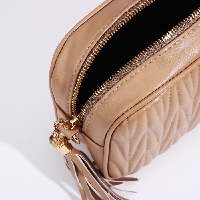 Сумка кросс-боди на молнии, цвет бежевый Сумка кросс-боди на молнии, цвет бежевый