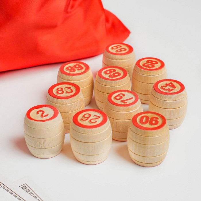 Русское лото деревянное, игра настольная Русское лото деревянное, игра настольная "Новогодняя сказка", карточка 22 х 8 см