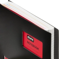 Бизнес-тетрадь А5,200л,кл,греб. Attache Selection Office book черн металлик