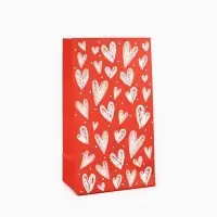 Пакет подарочный без ручек With love,10×19.5×7 см