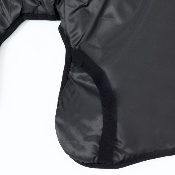 Куртка для больших собак, мембрана, 4XL (ДС 55, ОШ 53, ОГ 73см),серо-оранжевая