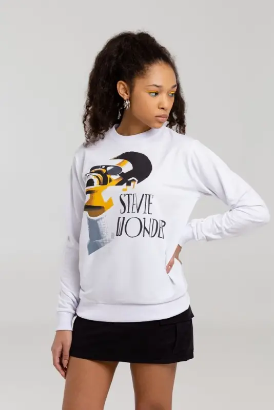 Толстовка «Меламед. Stevie Wonder», белая, размер XS Толстовка «Меламед. Stevie Wonder», белая, размер XS