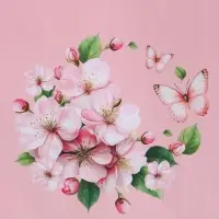 Пакет подарочный ламинированный "Цветочная бабочка" 18 х 22,3 х 10 см