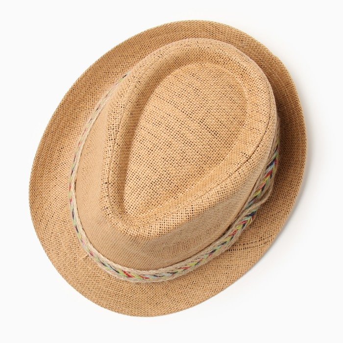 Шляпа мужская MINAKU, цвет светло-коричневый, р-р 58