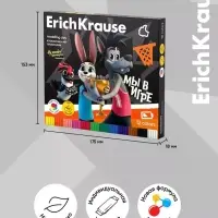 Пластилин 12 цветов ErichKrause &laquo;Ну, Погоди! Каникулы&raquo;, со стеком