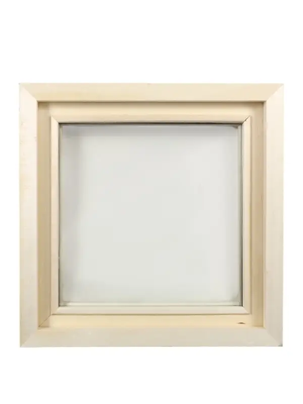 Окно, 60×60см, однокамерный стеклопакет, осина Окно, 60×60см, однокамерный стеклопакет, осина