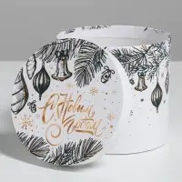 Набор подарочных коробок 5 в 1 &laquo;Белое золото&raquo;, 13&times;14‒19.5&times;22 см, Новый год