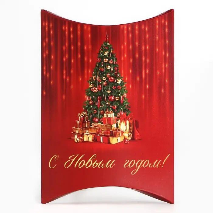 Коробка новогодняя складная фигурная &laquo;С новым годом&raquo;, 11&times;8&times;2 см