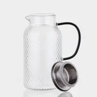 Кувшин "Богема.Соты", черная ручка/крышка-сито, 16х11х23 см Кувшин "Богема.Соты", черная ручка/крышка-сито, 16х11х23 см