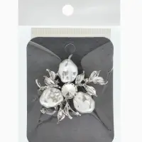 Брошь &laquo;Цветочек&raquo; роскошный, жемчуг, цвет белый в серебре