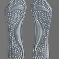 Полустельки для обуви, с супинатором, амортизирующие, массажные, на клеевой основе, 20.5&times;7.5 см, пара, прозрачные