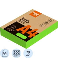 Бумага цветная (зеленый неон), 70г, А4, 500 л