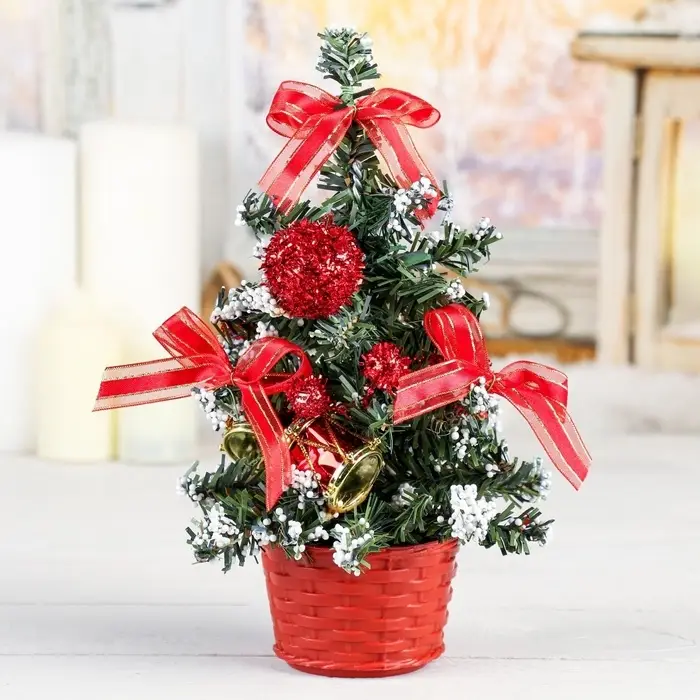 Искусственная ёлка настольная &laquo;Зимнее волшебство. Снег&raquo;, 20 см, ПВХ ветки отгибаются