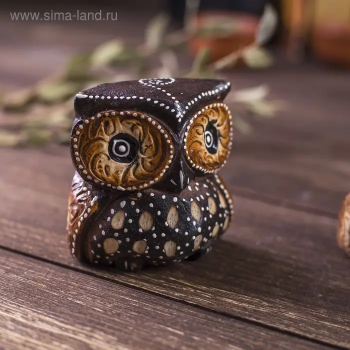 Сувенирный набор дерево Сувенирный набор дерево "Совы с точечным узором"(3 шт) 6х14х7 см