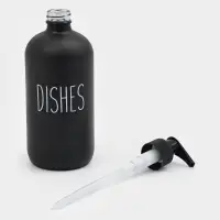 Набор дозаторов для мыла и моющего средства, 500 мл, стекло, чёрный, белый