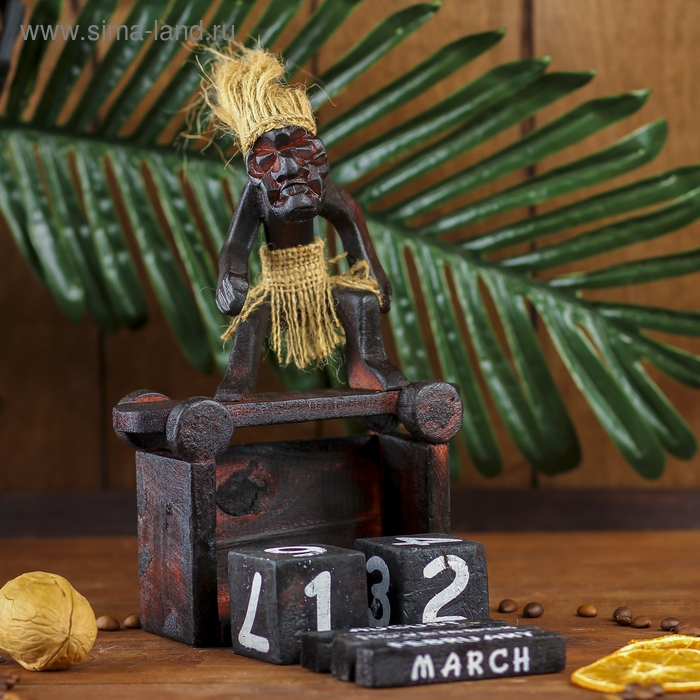 Сувенир «Абориген-календарь», 18×11×8 см, дерево Сувенир «Абориген-календарь», 18×11×8 см, дерево