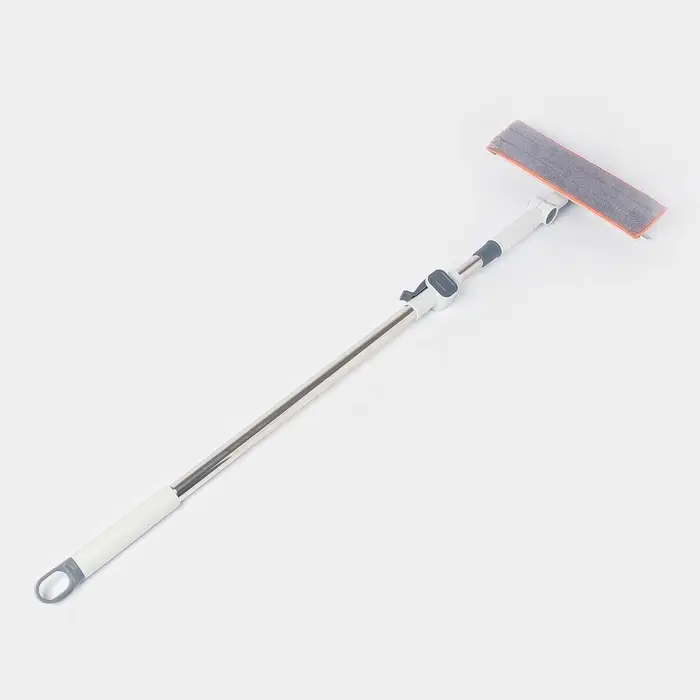 Оконная швабра с креплением на карманы 30&times;8 см, длина 103-145 см, 2 насадки, 45+180 поворот