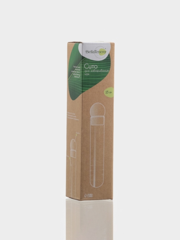 Сито для заваривания стеклянное с пробковой крышкой  Сито для заваривания стеклянное с пробковой крышкой "Эко", 3х15 см