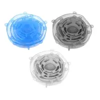 Набор универсальных крышек тм VETTA, 6шт, размеры от 6,5см до 19см, силикон, 3 цвета