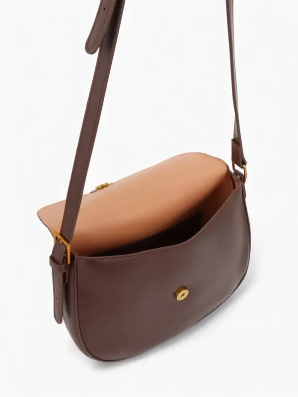 Сумка женская мессенджер TEXTURA на магните, с косметичкой, 28&times;4&times;20 см, коричневая