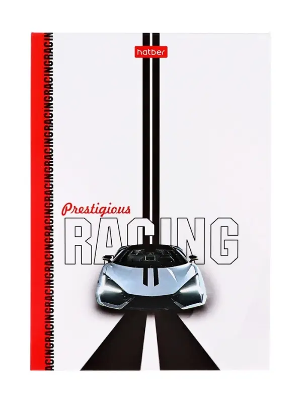 Блокнот А6, 32 листа в клетку на скобе Hatber &laquo;Престижные гонки&raquo;, обложка мелованныя бумага, глянцевая ламинация, блок офсет, МИКС 8 видов