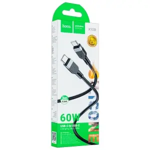Кабель Type-C на Type-C 3M 60W X109 HOCO черный