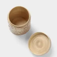 Банка для сыпучих продуктов, 9&times;9&times;10 см, бамбук