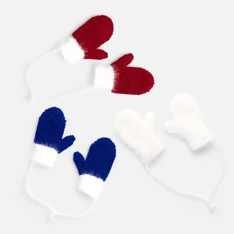 Подвеска на елку «Вьюшка», варежки, синяя