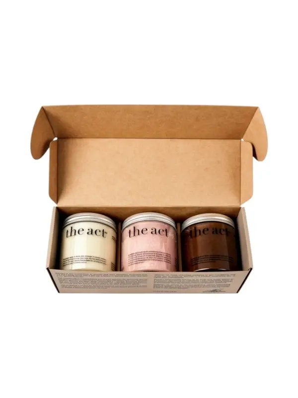 Трио скрабов в подарочной упаковке The Act, 900 г
