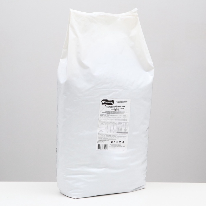 Сухой корм Chammy для собак средних пород, с говядиной, 18 кг Сухой корм Chammy для собак средних пород, с говядиной, 18 кг