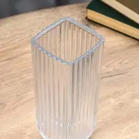 Ваза для цветов &laquo;Эдисон&raquo;, полосы, 29&times;11.5 см, стекло, прозрачная