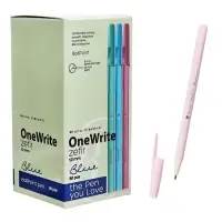 Ручка шариковая BrunoVisconti OneWrite Zefir, 1.0мм, стерж/син МИКС
