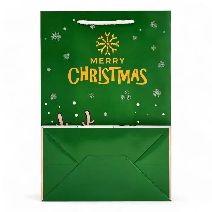 Пакет ламинированный подарочный с окном «Дед мороз» 24×35×14 см, зелёный Пакет ламинированный подарочный с окном «Дед мороз» 24×35×14 см, зелёный