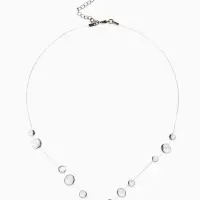 Колье на леске "Капля росы", цвет былй в серебре Колье на леске "Капля росы", цвет былй в серебре