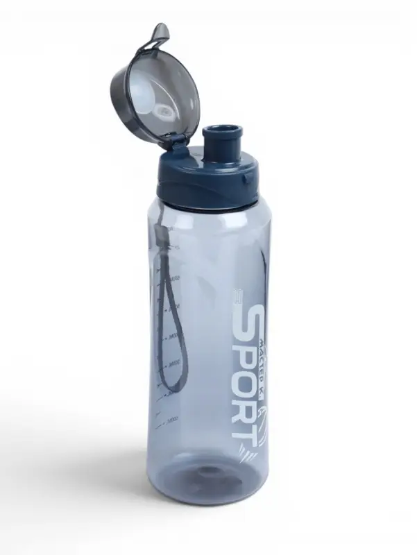 Бутылка для воды SPORT, 800 мл, 23&times;7.6&times;4.8 см, серая