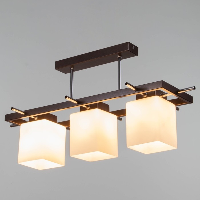 Люстра 2731/3 E27 40Вт коричнево-хромовый 50х27х28 см BayerLux Люстра 2731/3 E27 40Вт коричнево-хромовый 50х27х28 см BayerLux