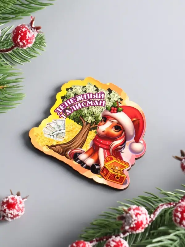 Магнит новогодний 2026 «Денежный талисман», размер магнита 7×6.5 см Магнит новогодний 2026 «Денежный талисман», размер магнита 7×6.5 см
