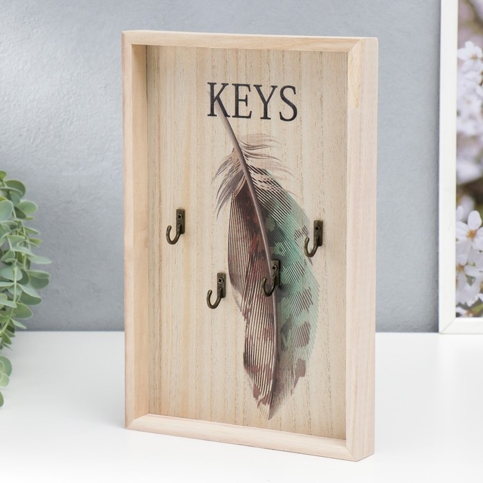 Крючки декоративные дерево Крючки декоративные дерево "Пёрышко" 29,5х19,8х2,7 см